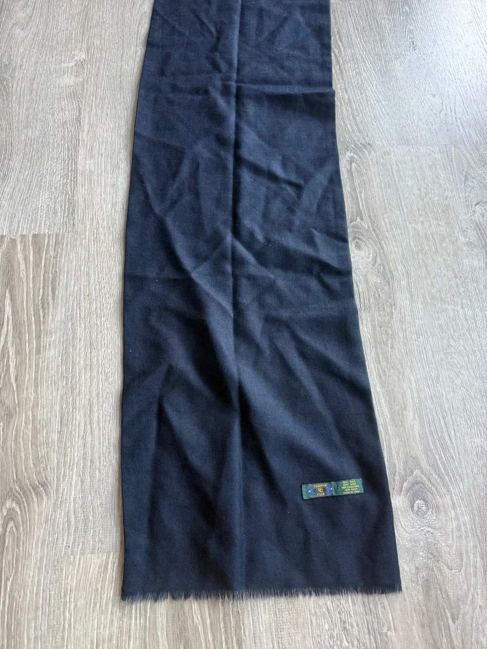 Vintage 100% Silk & Wool Nautical Design Scarf Charter Club Old Money luxury